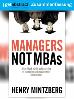 cover image of Manager statt MBAs (Zusammenfassung)